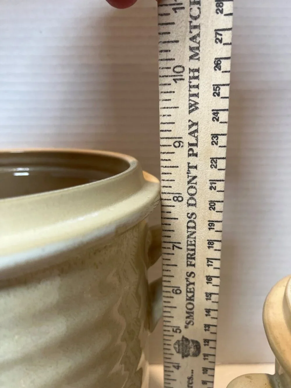 Over And Back Stoneware Large & Small Lidded Canisters Beige Set Of 2 Kitchen St